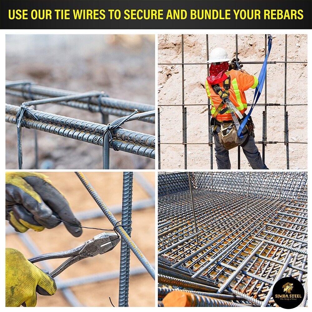 ReBar Tie Wire, 16 Gage Black Soft Annealed, 3.5 lb roll, 330 FT, SIMBA STEEL