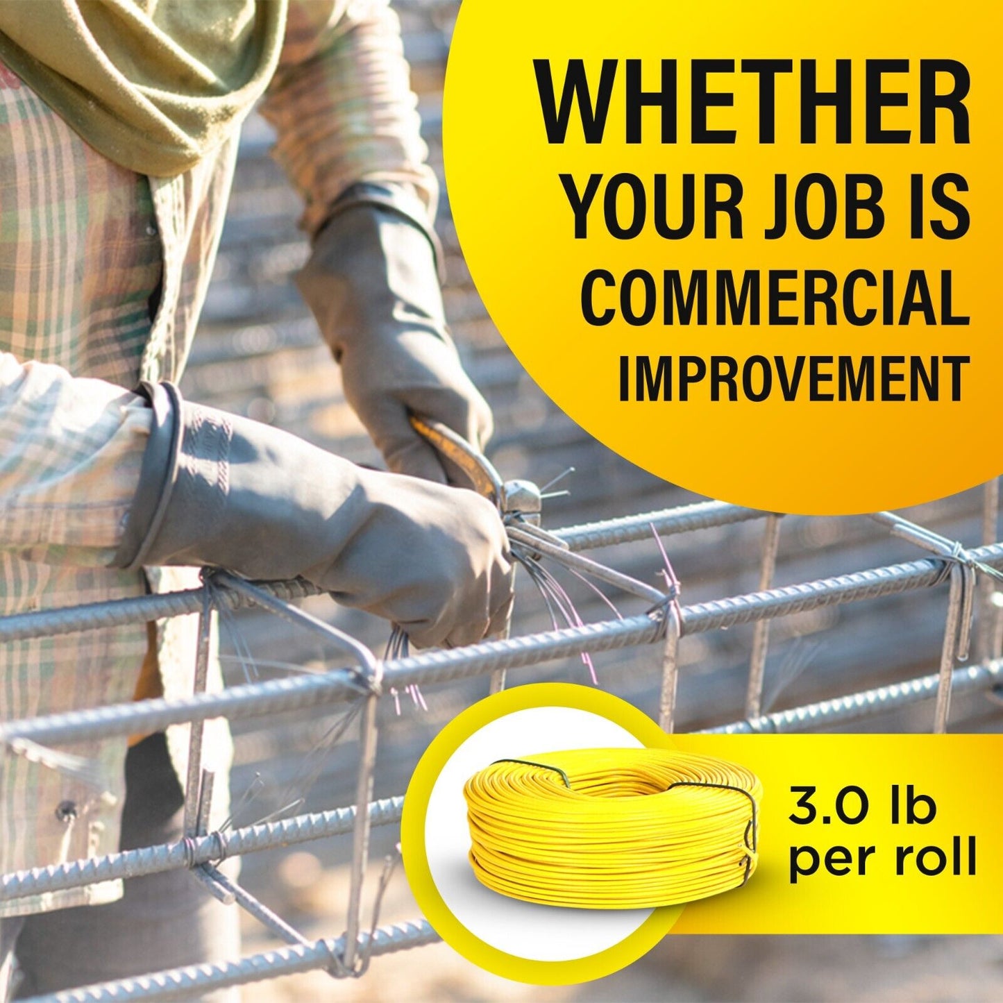 ReBar Tie Wire, PVC Rebar Tie Wire | 16 Gauge | Approx. 300 FT - SIMBA STEEL