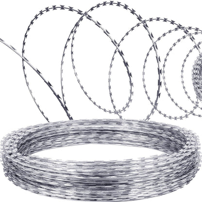 BTO-22 Razor Wire 250 FT Galvanize Steel Razor Barbed Wire Concertina SIMBASTEEL
