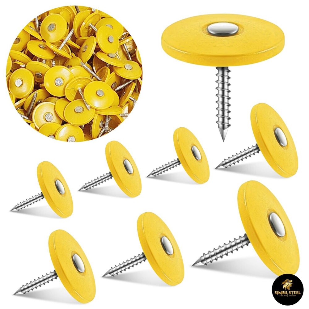 2,000 Pack #12 x 1 in. Plastic Round Cap Roofing Nail