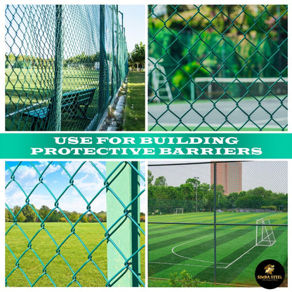 GREEN PVC Coated Galvanized Steel 4X50 ft Chain Link Fence Fabric 11.5 GA SIMBA