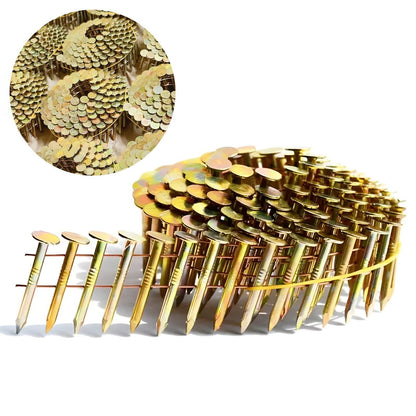 7200Pcs, 15 Degree, 1-1/4" × 0.12" Coil Roofing Nail, Galvanized, SimbaSteel