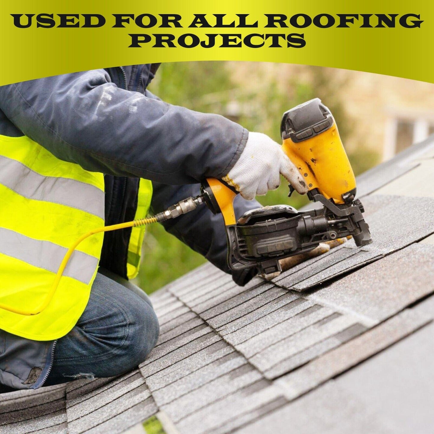 7200Pcs, 15 Degree, 1-1/4" × 0.12" Coil Roofing Nail, Galvanized, SimbaSteel