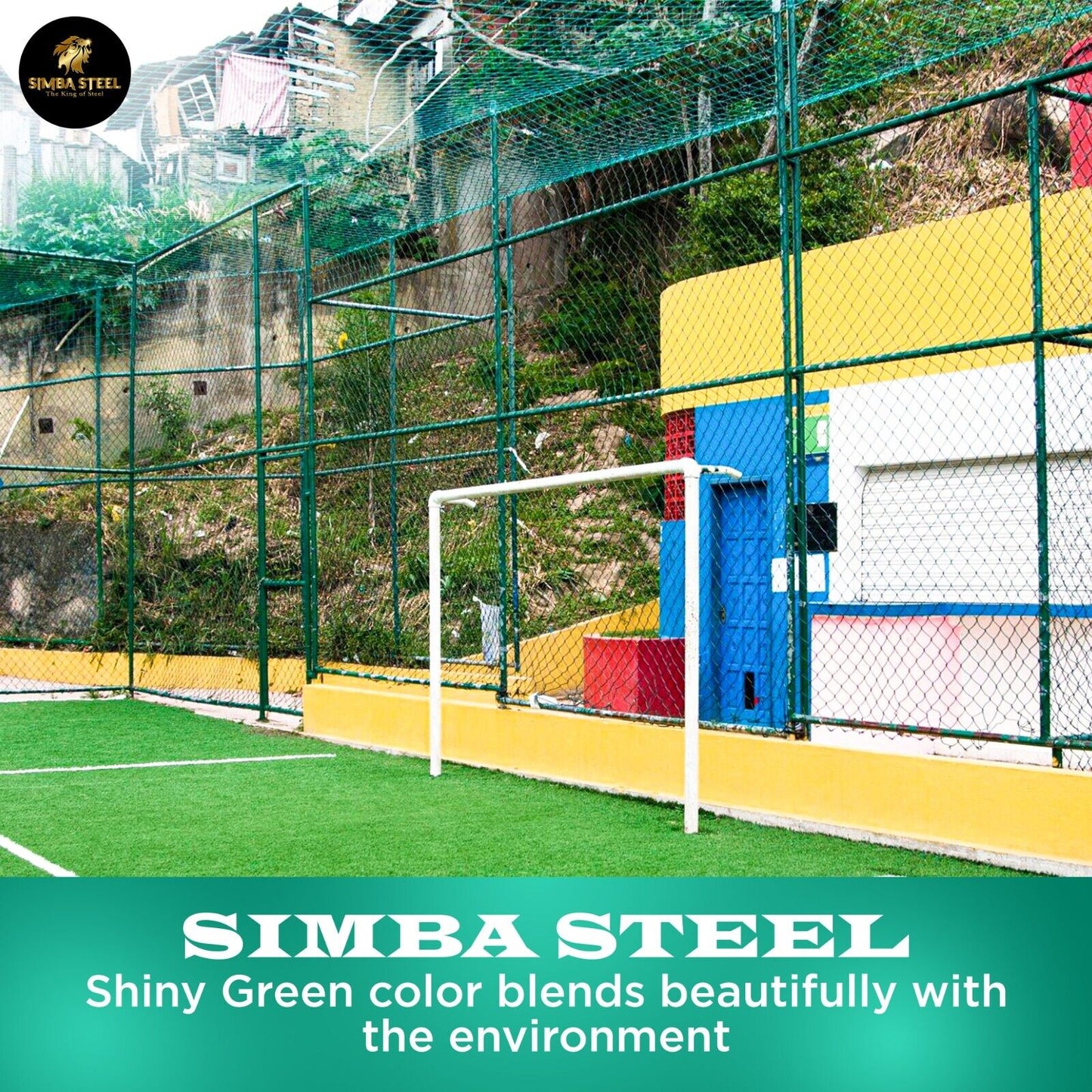 GREEN PVC Coated Galvanized Steel 4X50 ft Chain Link Fence Fabric 11.5 GA SIMBA