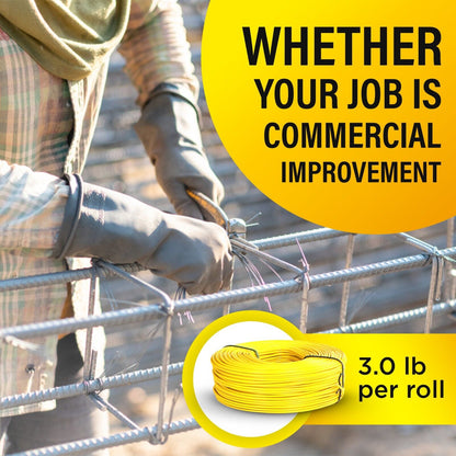 ReBar Tie Wire, PVC Rebar Tie Wire | 16 Gauge | Approx. 300 FT - SIMBA STEEL