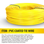 Lot of 5 x 3lb PVC Rebar Tie Wire, 16 Gauge, Approx 1500 FT - SIMBA STEEL