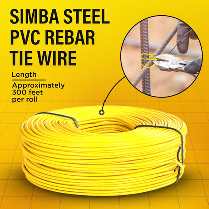 Lot of 10 x 3lb PVC Rebar Tie Wire, 16 Gauge, Approx 3000 FT - SIMBA STEEL