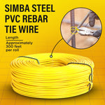 Lot of 10 x 3lb PVC Rebar Tie Wire, 16 Gauge, Approx 3000 FT - SIMBA STEEL