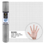 Galvanized Welded Wire Mesh, Hardware Cloth, Size 12