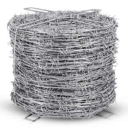 1320 FT Barbed Wire Roll | 5" Spacing, 12.5 Ga | 4-Point  | Heavy Duty (400m) SIMBASTEEL