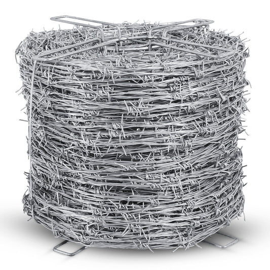 1320 FT Barbed Wire Roll | 5" Spacing, 12.5 Ga | 4-Point  | Heavy Duty (400m) SIMBASTEEL
