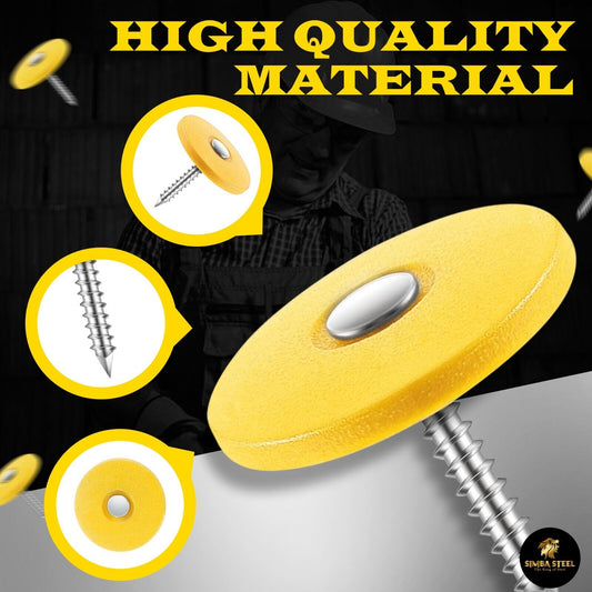 #12 x 1 in. Plastic Round Cap Roofing Nail (3,000-Pack) SimbaSteel