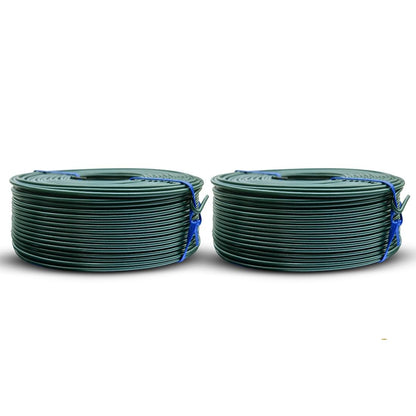 PVC Rebar Tie Wire | 16 Gauge | 3.0lb Roll | Approx. 300 ft Length | Rust-Proof PVC Coated | Excellent Strength | Flexible | Durable (Green PVC Coated, Pack of 2)