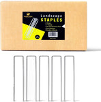 75 Pack x 10 Inch Landscape Staples Galvanised, Fabric Pins, 11 Gauge, Garden Staples, Tent Stakes, Fabric Pins for Lawn, Fence, Tent, Decoration, Weed Barrier, Outdoor. (75 x 10in)
