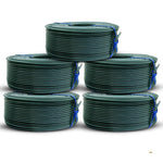 PVC Rebar Tie Wire | 16 Gauge | 3.0lb Roll | Approx. 300 ft Length | Rust-Proof PVC Coated | Excellent Strength | Flexible | Durable (Green PVC Coated, Pack of 5)