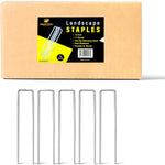 75 Pack x 12 Inch Landscape Staples Galvanised, Fabric Pins, 11 Gauge, Garden Staples, Tent Stakes, Fabric Pins for Lawn, Fence, Tent, Decoration, Weed Barrier, Outdoor. (75 x 12in)
