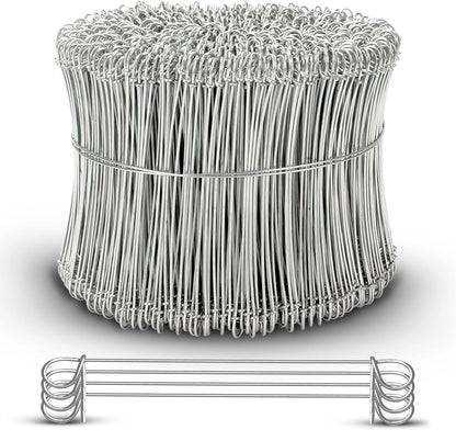 6 Inch - 16 Gauge 1000 pcs STAINLESS STEEL Steel Double Loop Rebar Wire Bar Ties | Excellent Strength | Durable | SIMBA STEEL | Stainless 6in. 1000