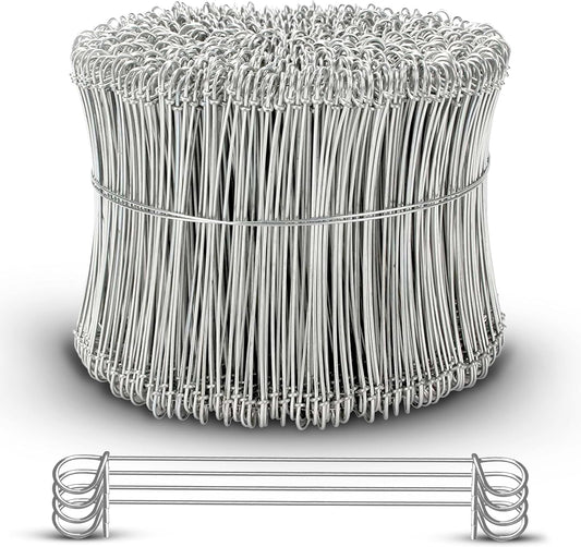 6 Inch - 16 Gauge 1000 pcs STAINLESS STEEL Steel Double Loop Rebar Wire Bar Ties | Excellent Strength | Durable | SIMBA STEEL | Stainless 6in. 1000