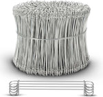 6 Inch - 17 Gauge 1000 pcs STAINLESS STEEL Steel Double Loop Rebar Wire Bar Ties | Excellent Strength | Durable | SIMBA STEEL | Stainless 6in. 1000
