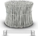 6 Inch - 17 Gauge 1000 pcs STAINLESS STEEL Steel Double Loop Rebar Wire Bar Ties | Excellent Strength | Durable | SIMBA STEEL | Stainless 6in. 1000
