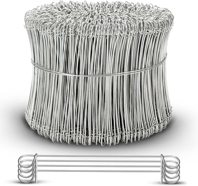6 Inch - 17 Gauge 1000 pcs STAINLESS STEEL Steel Double Loop Rebar Wire Bar Ties | Excellent Strength | Durable | SIMBA STEEL | Stainless 6in. 1000