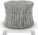 6 Inch - 17 Gauge 1000 pcs GALVANIZED Steel Double Loop Rebar Wire Bar Ties | Excellent Strength | Durable | SIMBA STEEL | Galvanized 6 in 1000pcs