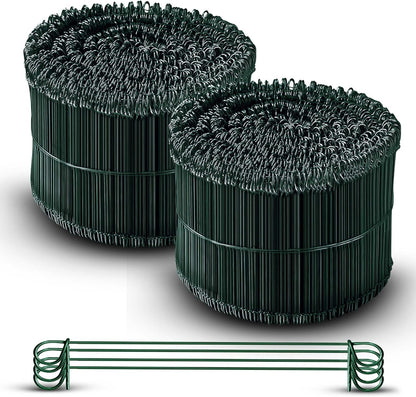 6 Inch - 16 Gauge 2000 pcs GREEN PVC Coated Double Loop Rebar Wire Bar Ties | Excellent Strength | Durable | SIMBA STEEL | PVC Green 6in. 2000
