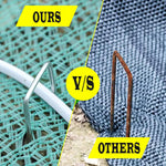 75 Pack x 10 Inch Landscape Staples Galvanised, Fabric Pins, 11 Gauge, Garden Staples, Tent Stakes, Fabric Pins for Lawn, Fence, Tent, Decoration, Weed Barrier, Outdoor. (75 x 10in)