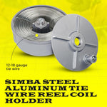 Aluminum Tie Wire Reel Coil Holder with Ergonomic Rewind Knob, Lightweight and Durable
