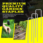 75 Pack x 4 Inch Landscape Staples Galvanised, Fabric Pins, 11 Gauge, Garden Staples, Tent Stakes, Fabric Pins for Lawn, Fence, Tent, Decoration, Weed Barrier, Outdoor. (75 x 4in)
