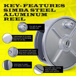 Aluminum Tie Wire Reel Coil Holder with Ergonomic Rewind Knob, Lightweight and Durable