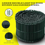 6 Inch - 17 Gauge 1000 pcs GREEN PVC Coated Double Loop Rebar Wire Bar Ties | Excellent Strength | Durable | SIMBA STEEL | PVC Green 6in. 1000