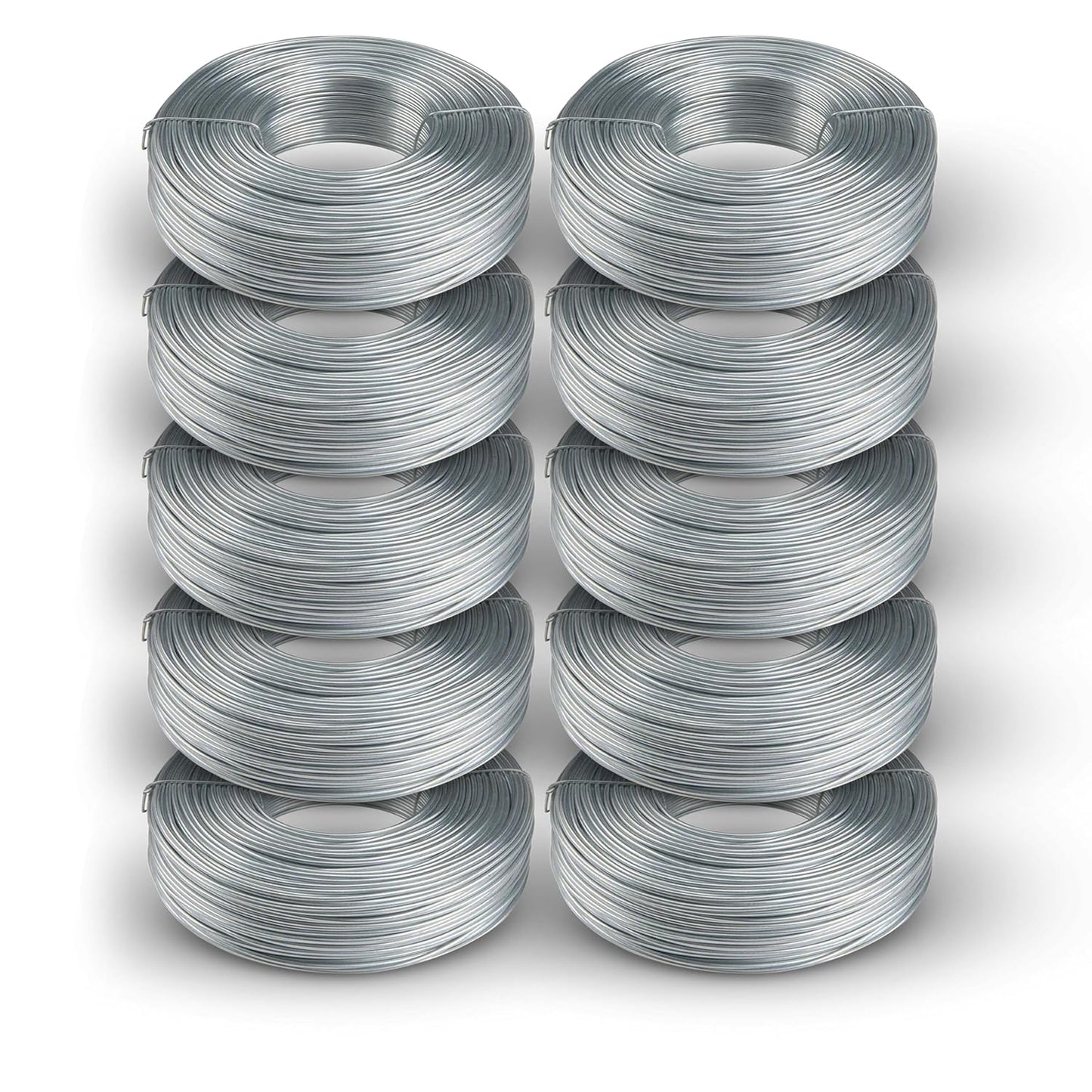 10 pack Stainless Steel Rebar Tie Wire | 16 Gauge | 3.5lb Roll | 330-340 ft Length | Reinforcement Coil | Excellent Strength | SIMBA STEEL Stainless TieWire 3.5lb - (Pack of 10)