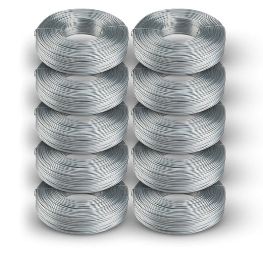 10 pack Stainless Steel Rebar Tie Wire | 16 Gauge | 3.5lb Roll | 330-340 ft Length | Reinforcement Coil | Excellent Strength | SIMBA STEEL Stainless TieWire 3.5lb - (Pack of 10)