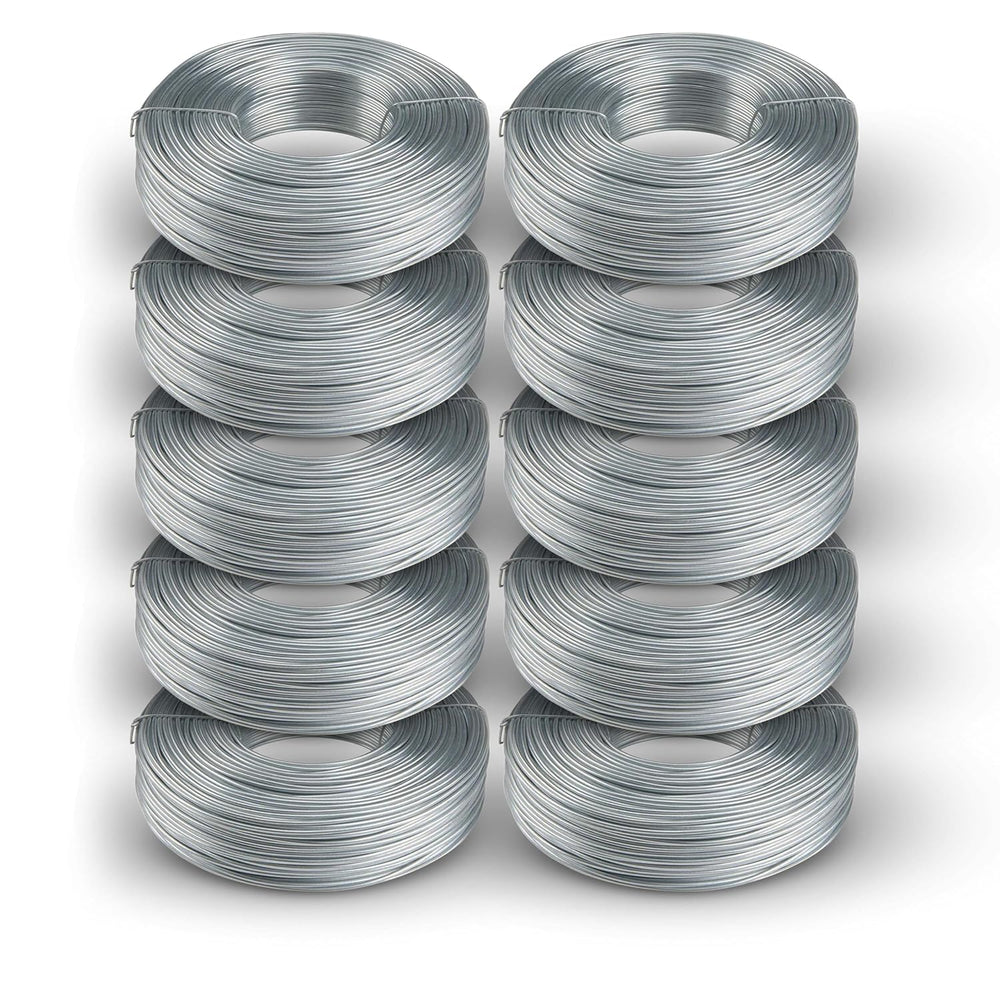 10 pack Stainless Steel Rebar Tie Wire | 16 Gauge | 3.5lb Roll | 330-340 ft Length | Reinforcement Coil | Excellent Strength | SIMBA STEEL Stainless TieWire 3.5lb - (Pack of 10)