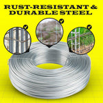 Stainless Steel Rebar Tie Wire | 16 Gauge | 3.5lb Roll | 330-340 ft Length | Reinforcement Coil | Excellent Strength | SIMBA STEEL Stainless TieWire 3.5lb