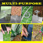 8 Gauge Circle Top Lanscape Pins - 25 / 45 / 85 / 125 Pack x 6 Inch Galvanised, Heavy Duty, Not Easy to Bend, Garden Stakes for Tarps, Lawn Turf, Weed Mats, More Holding Power.