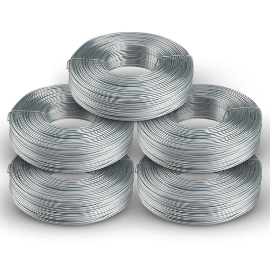 5 pack Stainless Steel Rebar Tie Wire | 16 Gauge | 3.5lb Roll | 330-340 ft Length | Reinforcement Coil | Excellent Strength | SIMBA STEEL Stainless TieWire 3.5lb - (Pack of 5)
