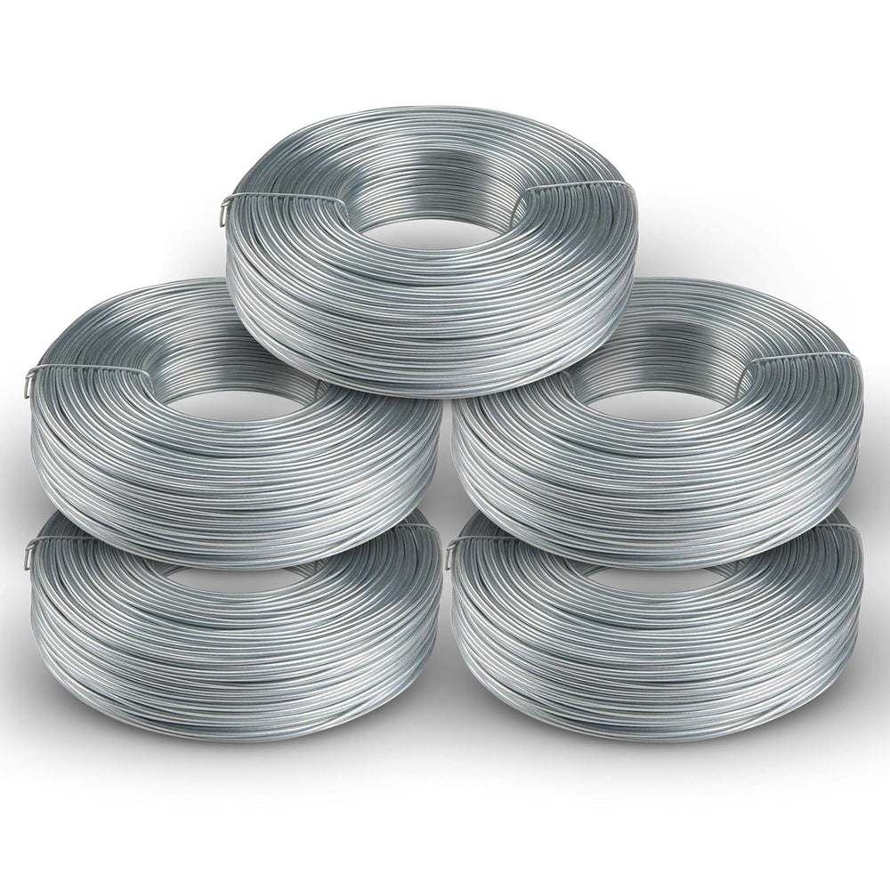 5 pack Stainless Steel Rebar Tie Wire | 16 Gauge | 3.5lb Roll | 330-340 ft Length | Reinforcement Coil | Excellent Strength | SIMBA STEEL Stainless TieWire 3.5lb - (Pack of 5)