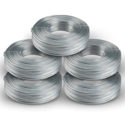 5 pack Stainless Steel Rebar Tie Wire | 16 Gauge | 3.5lb Roll | 330-340 ft Length | Reinforcement Coil | Excellent Strength | SIMBA STEEL Stainless TieWire 3.5lb - (Pack of 5)