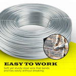 Galvanized Tie Wire | 16 Gauge | 3.5lb Roll | 330-340 ft Length | Soft Annealed | Excellent Strength | Flexible | SIMBA STEEL Galv TieWire 3.5lb