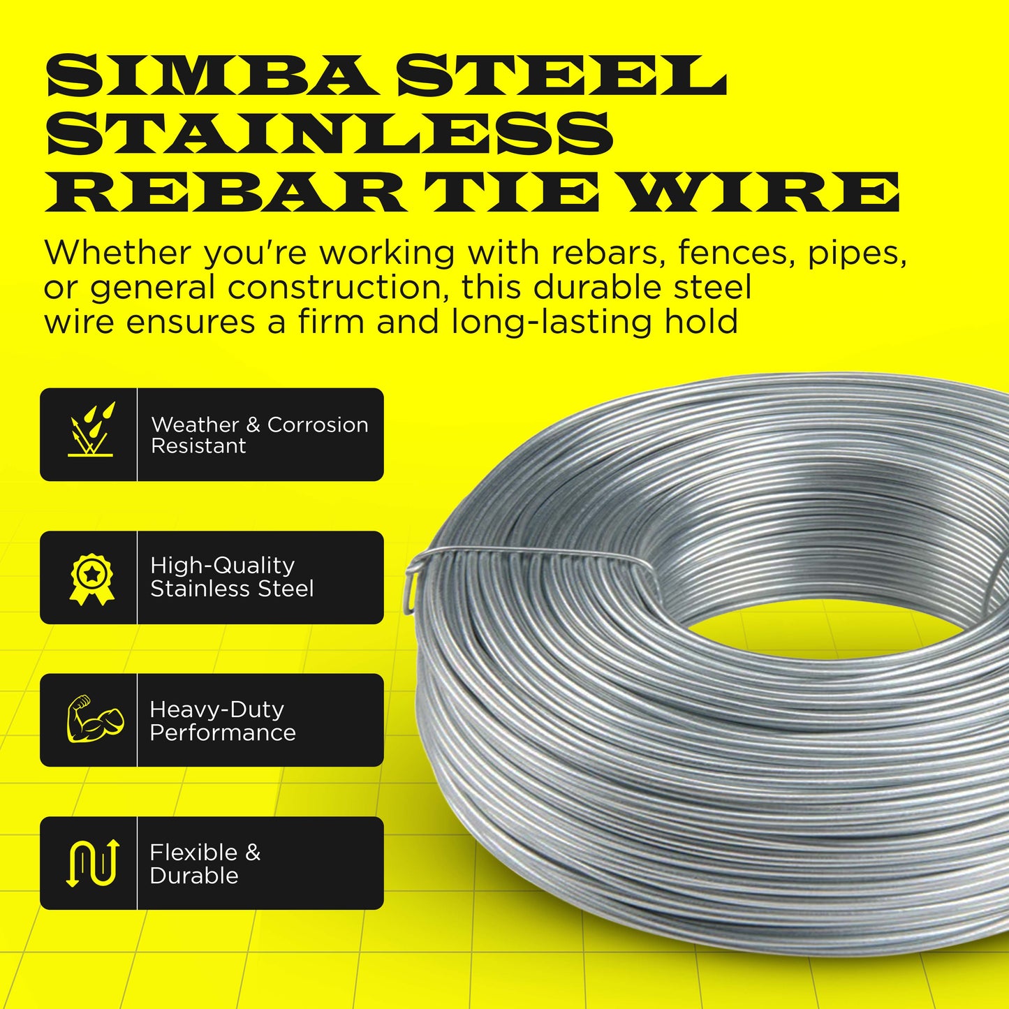 Stainless Steel Rebar Tie Wire 3.5 lb