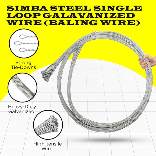 50/ 100/250 pcs Baling Wire 14GA x 14 FT Single Loop Galvanize Wire Paper, Metal