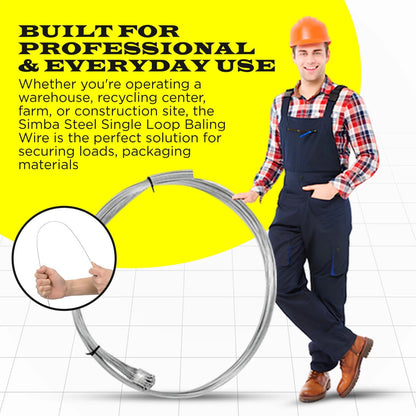 50/ 100/250 pcs Baling Wire 14GA x 14 FT Single Loop Galvanize Wire Paper, Metal