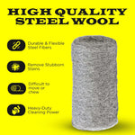 48 pcs Steel Wool Grade 0000 - Finest Grade for Furniture Cleaning, Mice Control
