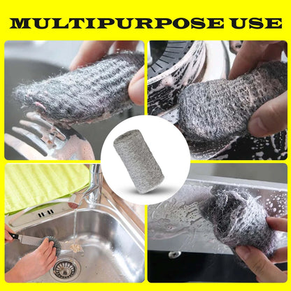 24 pcs Steel Wool Grade 0000 - Finest Grade for Furniture Cleaning, Mice Control
