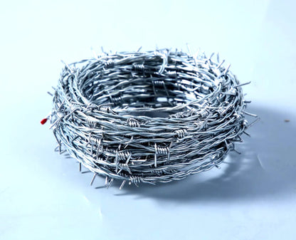 50 FT Barbed Wire Roll + Gloves 16 Ga STRONG | 4-Point | 5" Spacing SIMBA STEEL