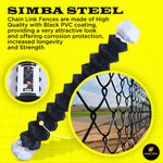 BLACK PVC Coated Galvanized Steel 4X50 ft Chain Link Fence Fabric 11.5 GA SIMBA