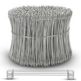 8 Inch x 1,000pc GALVANIZED Double Loop Rebar Wire Ties, 17 Gauge, SIMBASTEEL