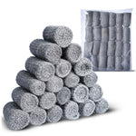 24 pcs Steel Wool Grade 0000 - Finest Grade for Furniture Cleaning, Mice Control